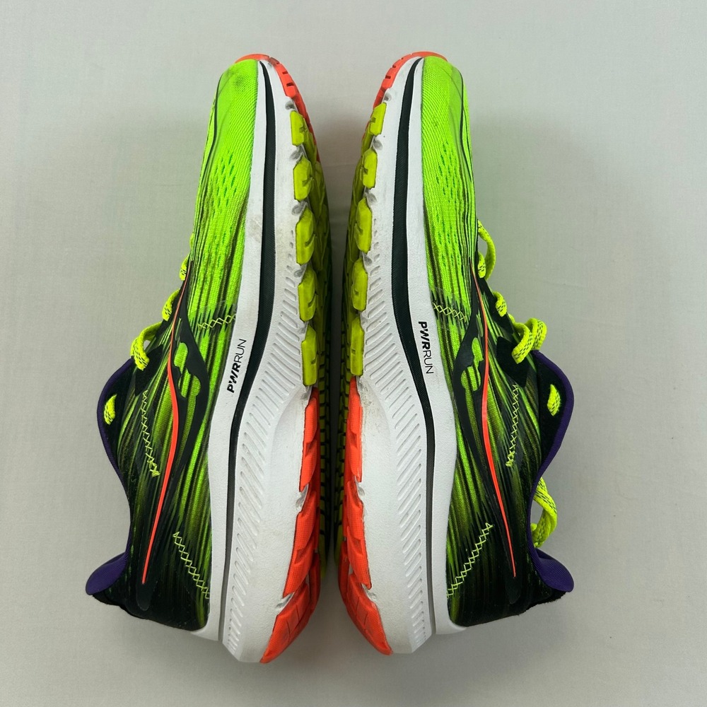 Saucony Running Shoes Womens 7.5 Omni 20 Vizipro PWR RUN Lime Green Black Neon - Picture 12 of 12